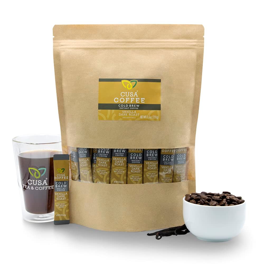 Cusa Tea & Coffee | Premium Instant Vanilla Dark Roast